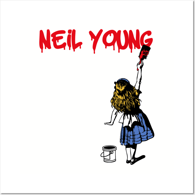 neil young red paint Wall Art by j and r